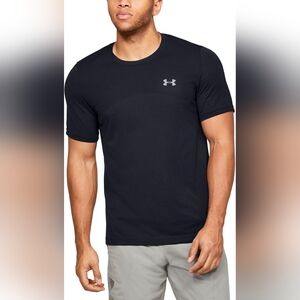 Men's UNDER ARMOUR UA SZ XL SEAMLESS WAVE SHORT SLEEVE SHIRT TOP Black